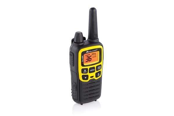 Midland Midland - T61VP3 X-TALKER - Two-Way Radio - 36 Channel FRS- Long Range Walkie Talkie, 121 Privacy Codes, & NOAA Weather Scan & Alert Black/Yellow, 2-Pack