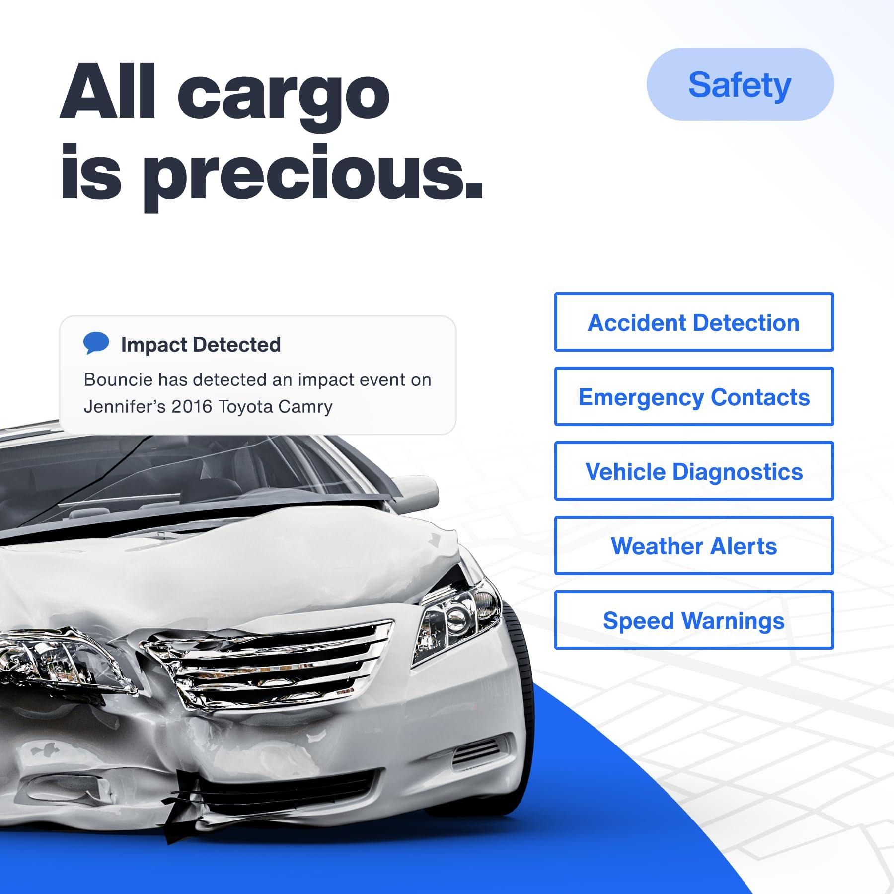 Bouncie Bouncie GPS Tracker for Vehicles with Real-Time Location, Route History, Speed Monitoring, Geo-Fence & Accident Notifications - for Fleets & Family - Cancel Anytime