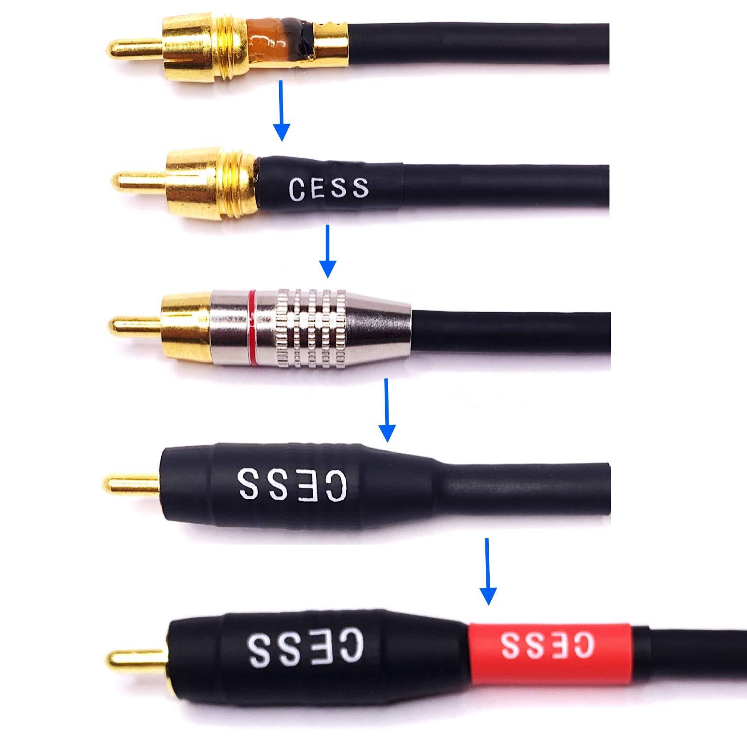 CNCESS CESS-075-2f Heavy Duty Waterproof RCA Cable, Phono Male to Male (2 FT)