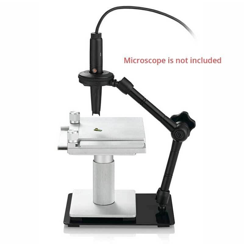 JUIYU 100x100mm X-Y Stage 40mm Travel Distance Precision Two-Way Free Mobile Objective Platform for Microscope