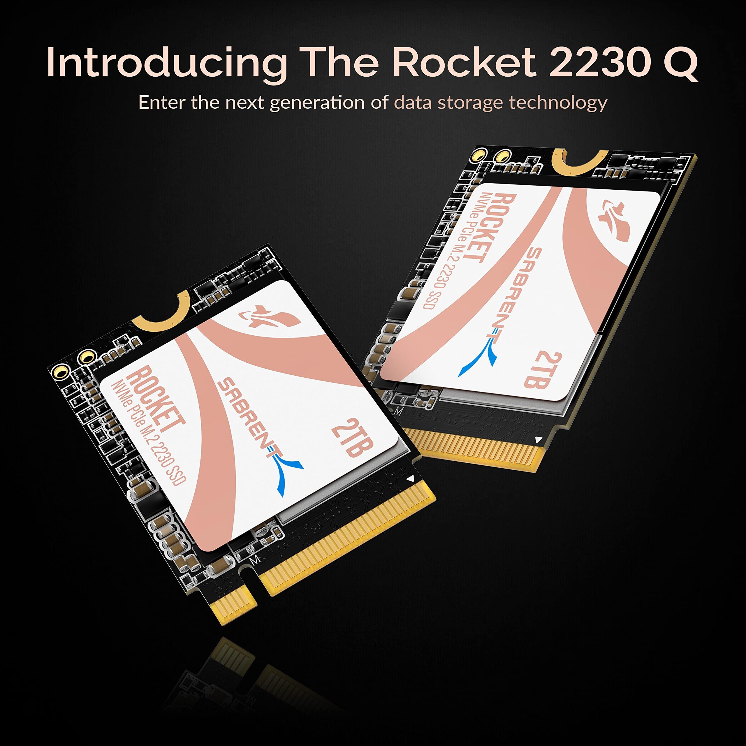 SABRENT SABRENT Rocket Q4 2230 NVMe SSD 2TB PCIe Gen4 M.2 Internal SSD for Steam Deck, ROG Ally, Surface Pro, Mini PCs DRAM-Less QLC, Up to 5GB/s, Single-Sided, Compact Form Factor [SB-213Q-2TB]