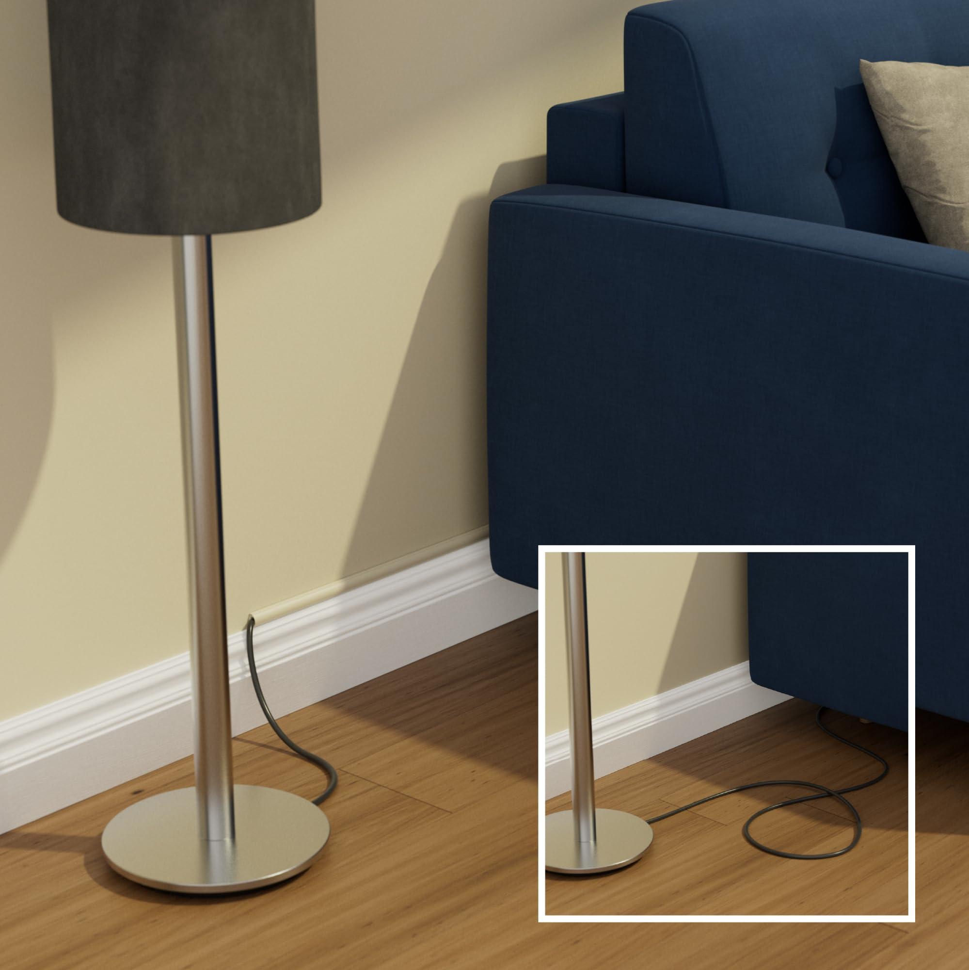 D-Line D-Line 157in Cord Hider Kit, Patented Cable Cover, Hide Wires on Wall, Channel for TV Mount Cords, Raceway Wire Hiders, Paintable, Adhesive, Half Round, 10x 0.78in W x 0.39in H x 15.7in L, Beige