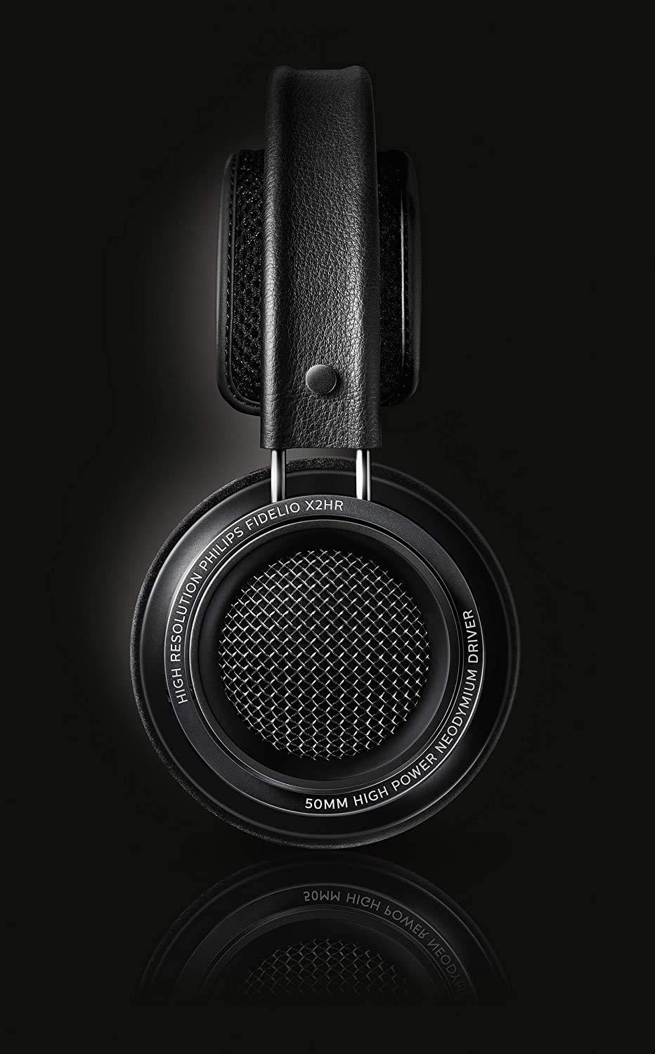 Philips Audio PHILIPS Fidelio X2HR Over The Ear Open Back Wired Headphone 50mm Drivers- Black Professional Studio Monitor Headphones with Detachable Cable