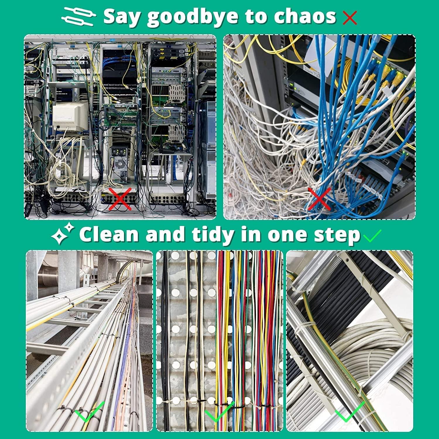 Heyiarbeit Heyiarbeit 6 Inch Zip ties White Plastic Cable Tie Nylon Cable Wire Ties Self-Locking Tie Wraps 100Pcs