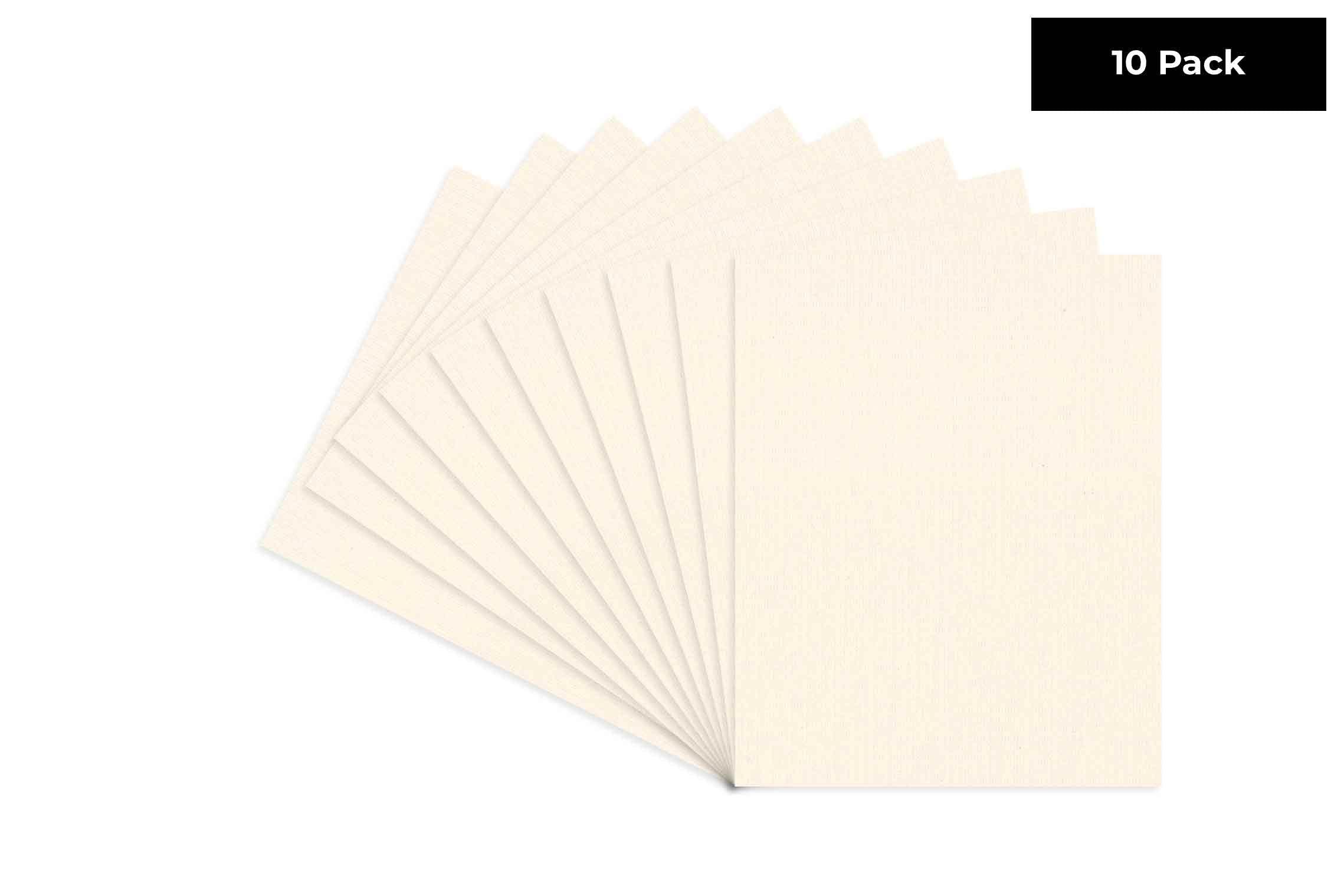 CountryArtHouse CountryArtHouse Textured Cream Acid Free 5x7 Backing Board - Uncut Photo Mat Board - 10 Sheets