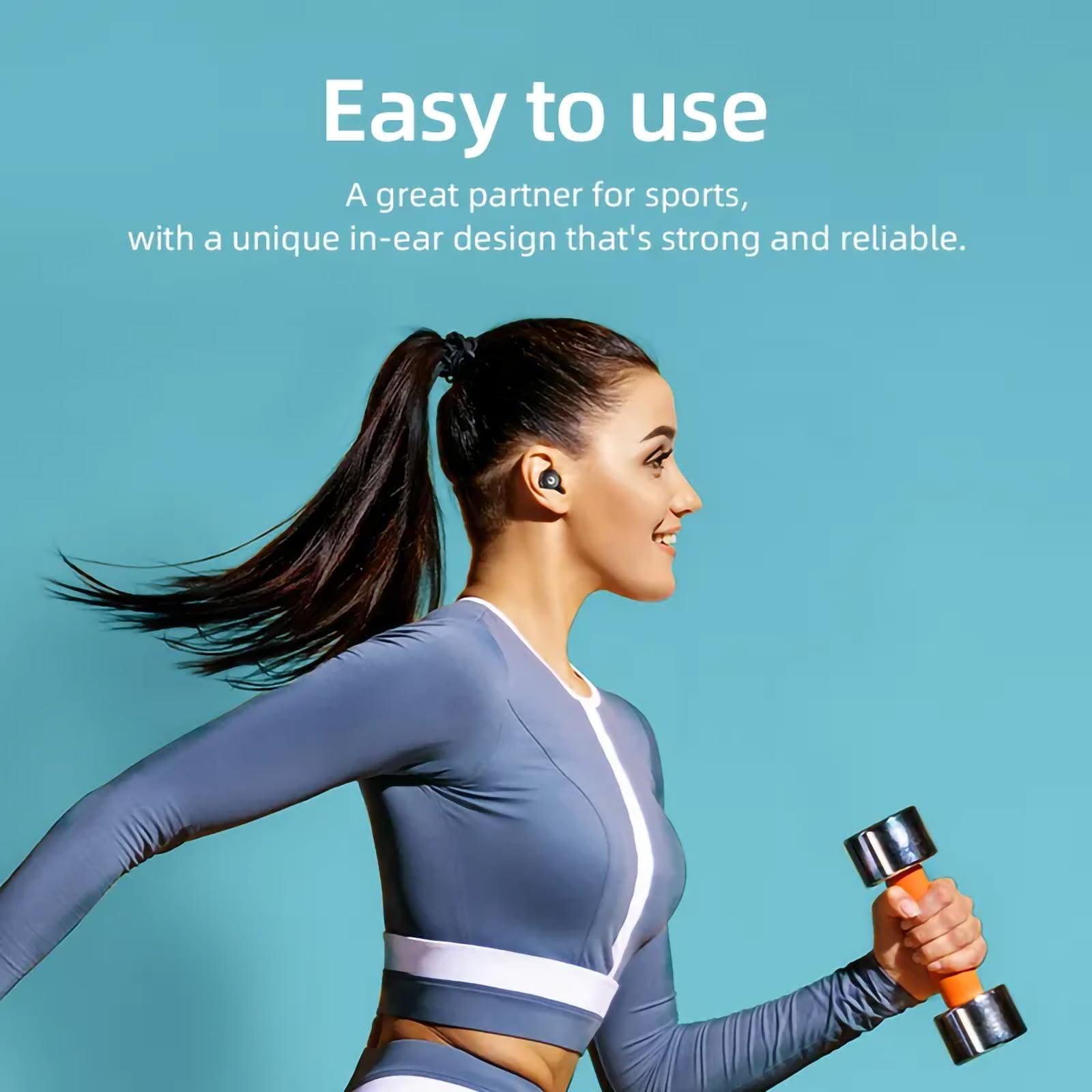 Works for C1 Plus Wireless V5.1 Bluetooth Earbuds Compatible with Nokia C1 Plus with Extended Charging Pack case for in Ear Headphones. (V5.1 Black)