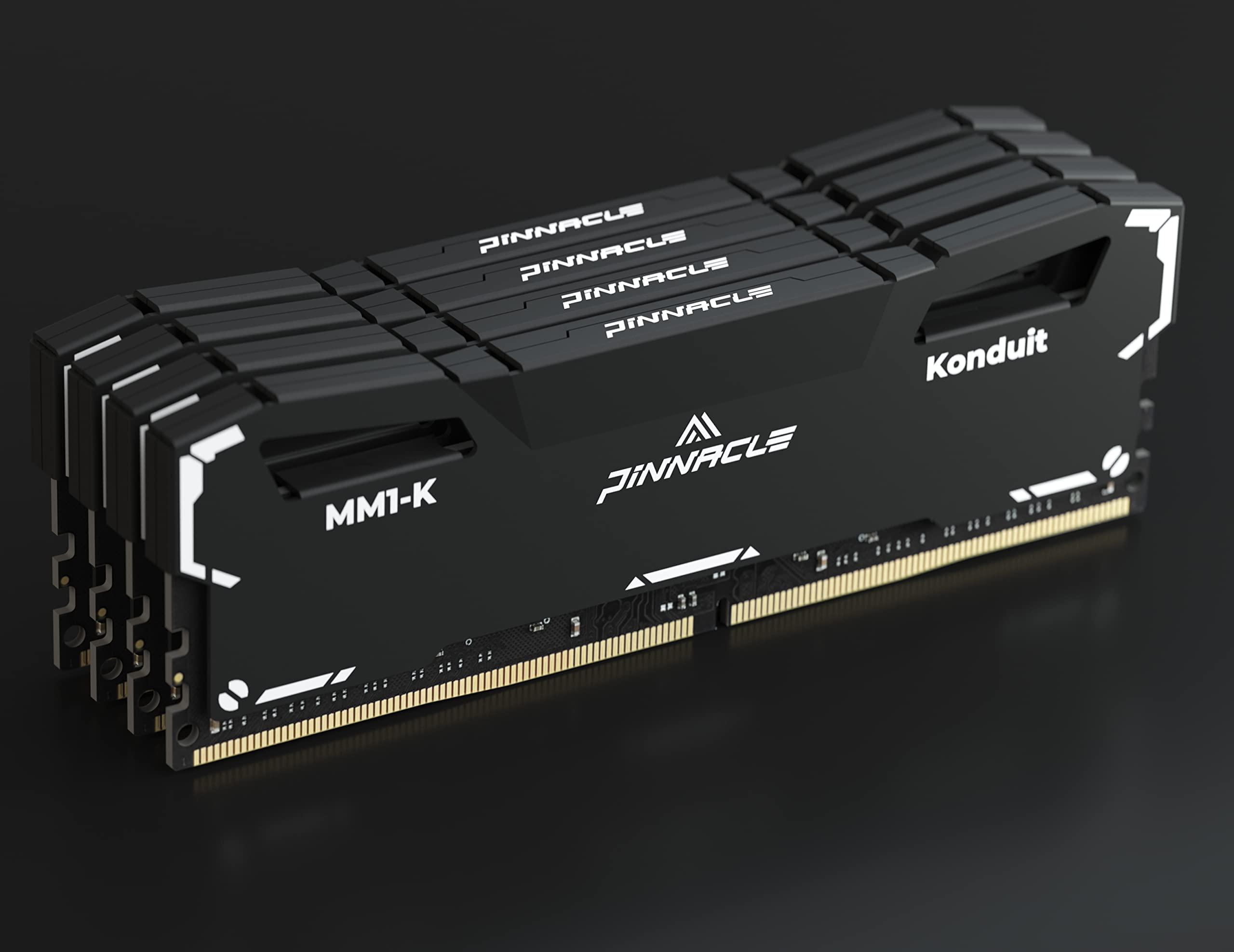 Timetec Timetec Pinnacle Konduit 32GB KIT(2x16GB) DDR4 3200MHz PC4-25600 CL16-18-18-38 XMP2.0 Overclocking 1.35V Dual Rank Compatible for AMD and Intel Desktop Gaming PC Memory Module - Black