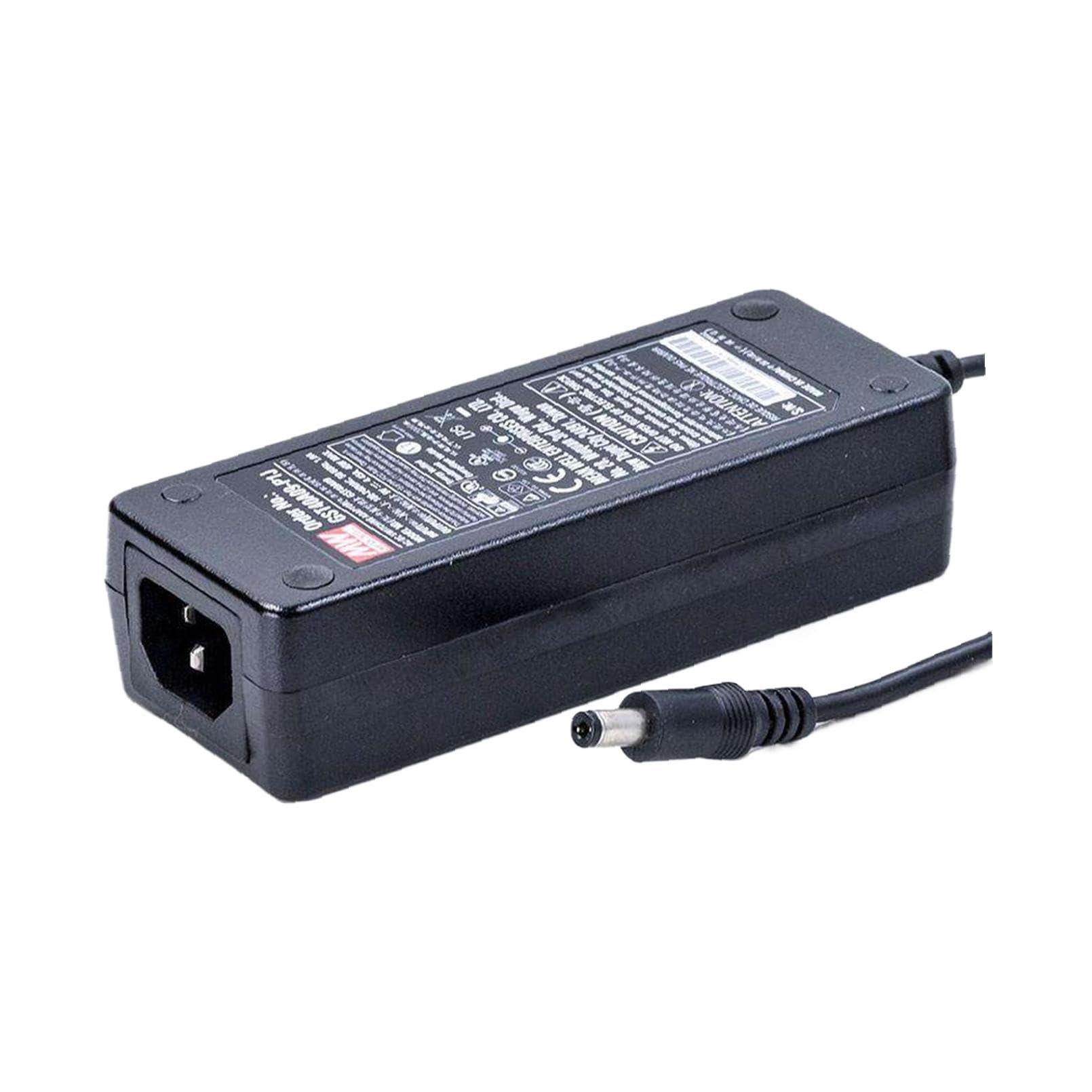 MEAN WELL Mean Well GST40A48-P1J Desktop AC Adapter, 40W 48V 0.84A, DC P1J Barrel Plug, 2.1mm I.D. x 5.5mm O.D. x 11mm Center Positive Female, 3 Pole AC Inlet IEC320-C14, Input: 90~264VAC, Level VI