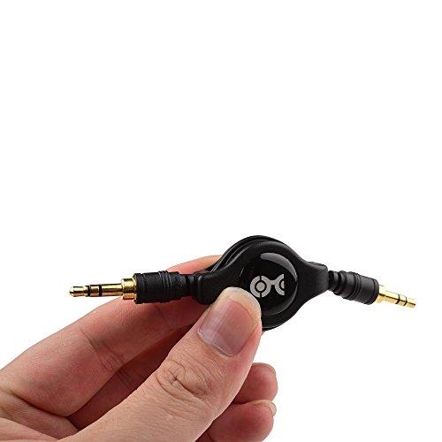 Cable Matters Cable Matters 2-Pack Gold-Plated Retractable Aux Cable - 2.5 Feet