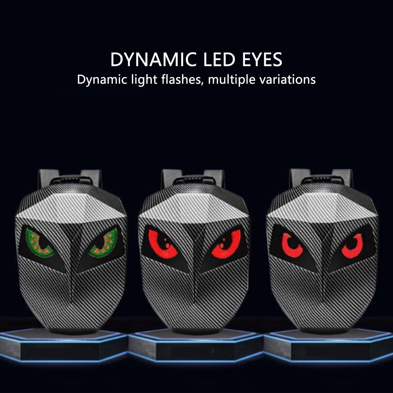 DirectNine Basics LED Backpack with Programmable Screen, APP Control Waterproof LED Hard Case Laptop Bag, USB Powered Motorcycle Backpack Travel Bag