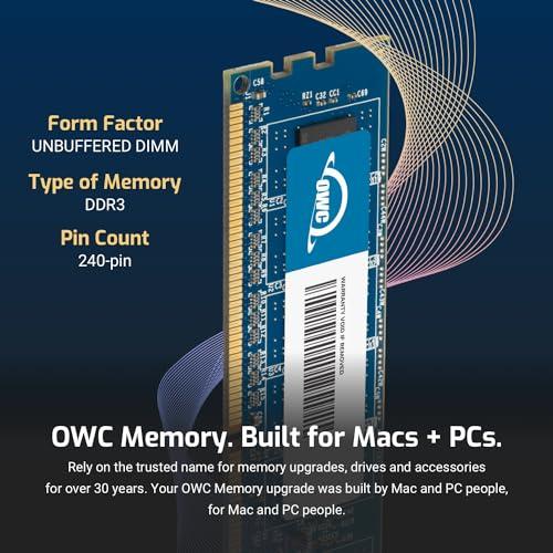 OWC OWC 32.0GB (4 x8GB) PC8500 DDR3 1066 MHz 240 pin Memory RAM Upgrade Kit Compatible with 2009 iMac 27 inch, (OWC8566DDR3S32S)