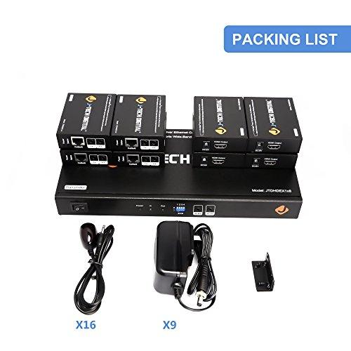 J-Tech Digital J-Tech Digital ProAV 1X8 HDMI Extender HDMI Amplifier HDMI Splitter Over Ethernet Cable with Bi-Direction IR and EDID Functions (1x8)