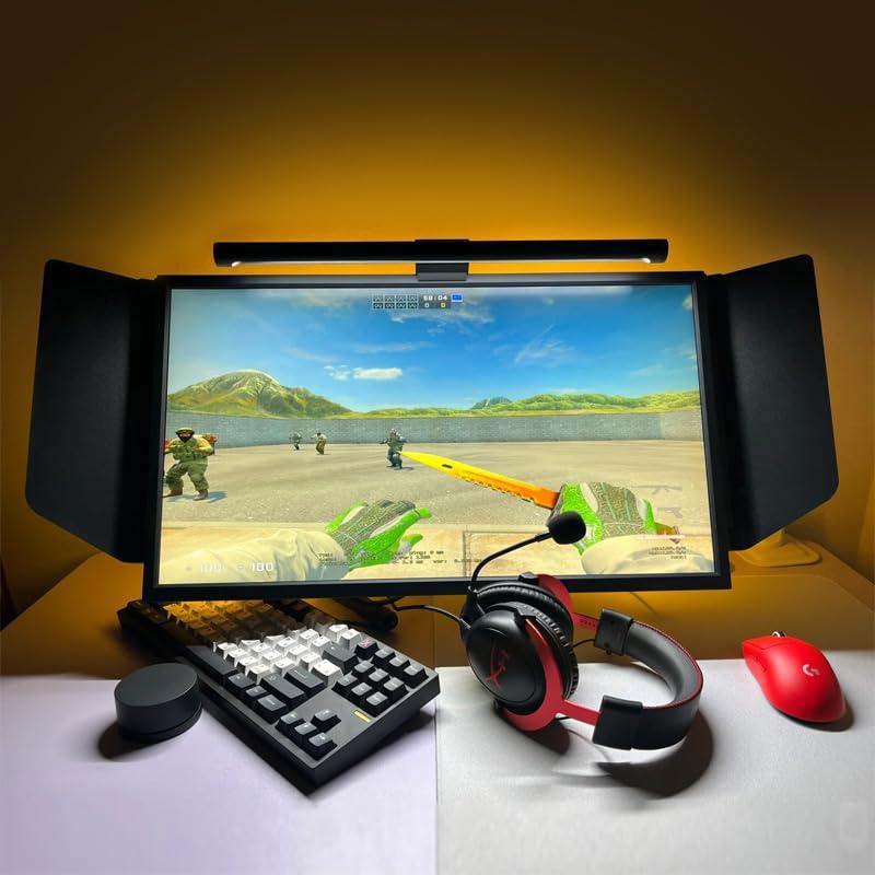 EXQST EXQST Desktop Computer Monitor Hood, Anti-Glare Laptop Sun Shade, Video Monitor Hood Sunshade Sunhood, 29-34-inch Adjustable, Privacy Protection, for Office, Play Games