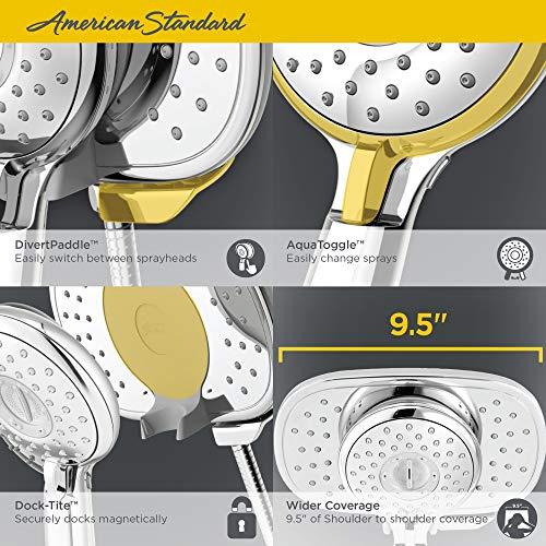 American Standard American Standard 9035254.002 Spectra+ Duo 4-Function 2-In-1 Shower Head, 2.5 GPM, Polished Chrome