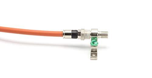 THE CIMPLE CO THE CIMPLE CO 15 Feet (4.5 Meter) - Direct Burial Coaxial Cable 75 Ohm RF RG6 Coax Cable, with Rubber Boots - Outdoor Connectors - Orange - Solid Copper Core - Designed Waterproof and can Be Buried