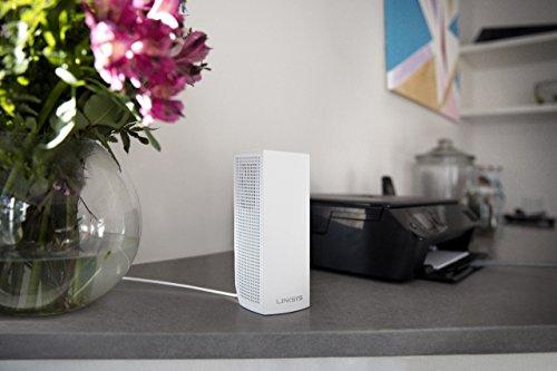 Linksys Linksys WHW0301 Velop Intelligent Mesh WiFi System: AC2200 Tri-Band Wi-Fi Router, Wireless Network for Full-Speed Home Coverage (White, 1-Pack)
