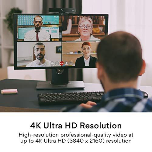 MEE audio MEE audio C11Z 4K Ultra HD Webcam with ANC Microphones, 4X Digital Zoom, Low Light Correction, Wide Angle Lens and Privacy Cover for Zoom Video Conferencing on Computer PC Mac Laptop Desktop