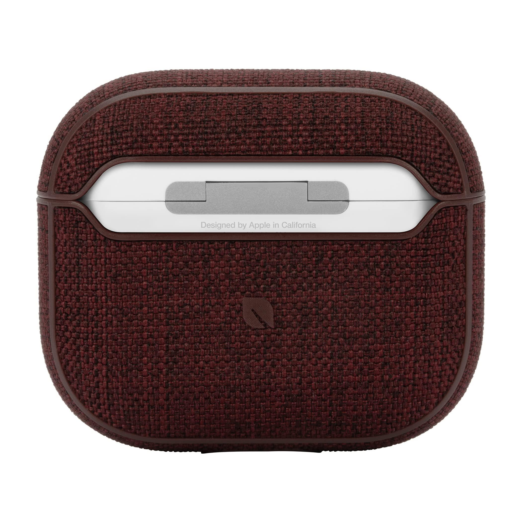 Incase Incase Airpods Case in Woolenex - Airpod 3rd Gen Case - Durable, Lightweight and Protective Cover with Premium Fabric, Scratch-Resistant Design, and Precision Fit for Everyday Use - Deep Red
