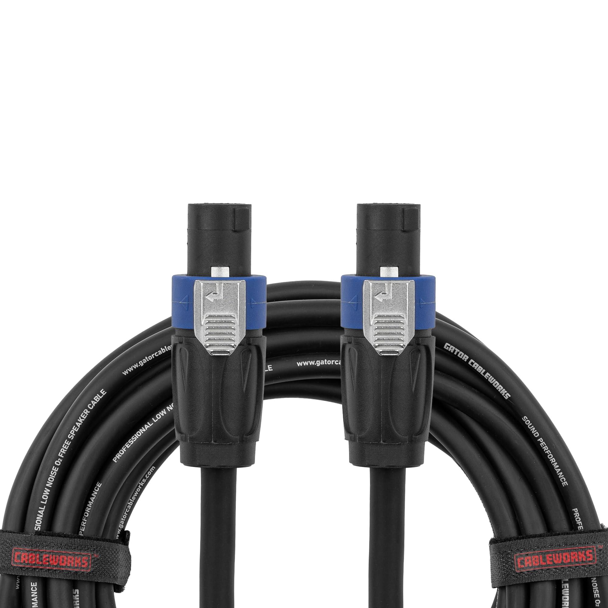 Gator Cableworks By Gator Cases Composer Series Deluxe 50 Foot Twist Lock Connector to Twist Lock Connector Speaker Cable; (GCWC-SPK-50-2TL)