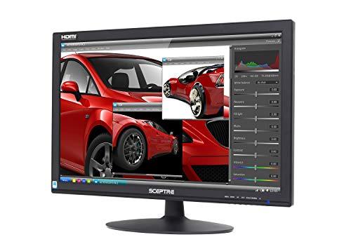 Sceptre Sceptre 24 Inch 75Hz 1080p LED Monitor with Build-in Speakers HDMI VGA Ports, New Black 2019 (E248W-1920)