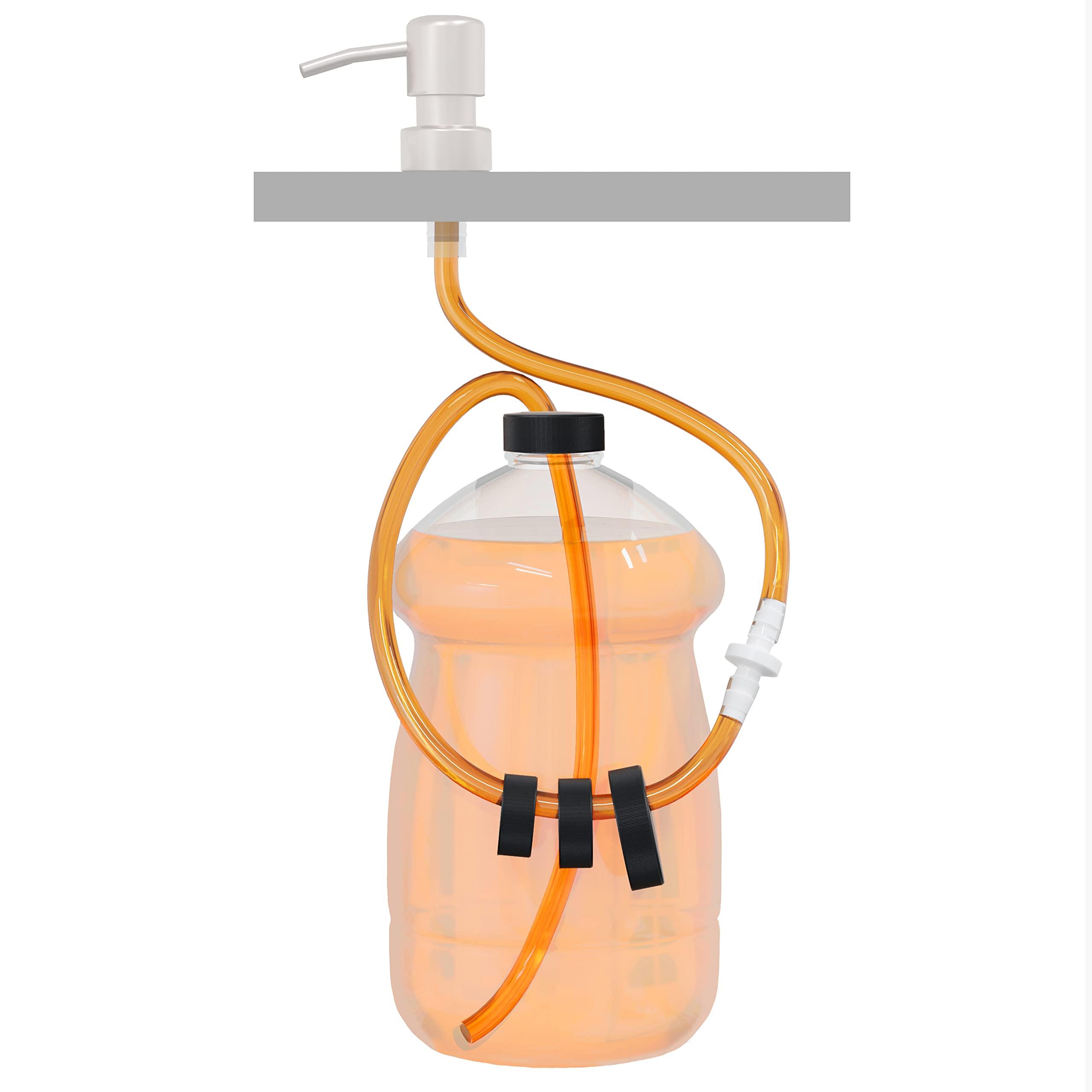 NEVER - MT Never - MT - The Original Soap Dispenser Conversion Kit - Made in The USA - Kitchen Sink Extension Tube Kit - Never Fill The Little Bottle Again!