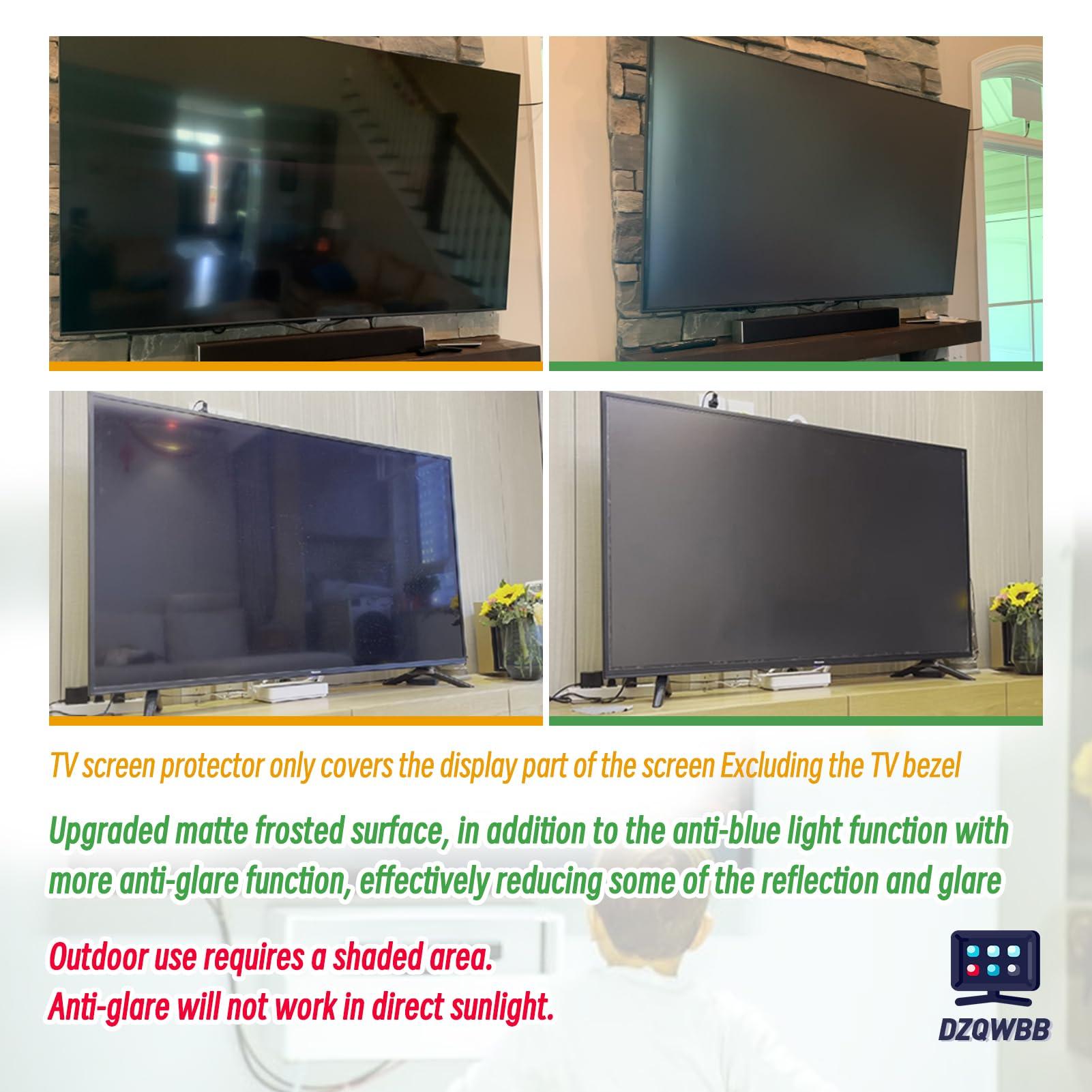 DZQWBB DZQWBB Anti Glare TV Screen Protector Film for 55 inch,Glare Anti Glare Film for TV 55 Inch,Anti Blue Light UV Filter,TV Glare Shield/Scratch-Resistant