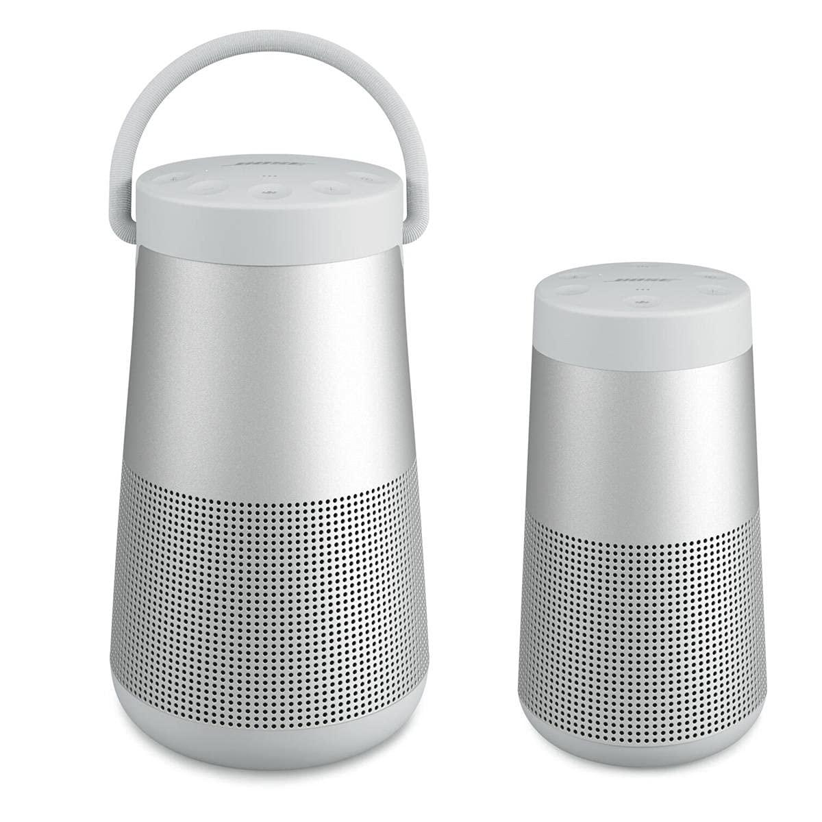 Bose Bose SoundLink Revolve+ (Series II) Bluetooth Speaker, Portable Speaker with Microphone, Triple Black with Charging Cradle (Silver)