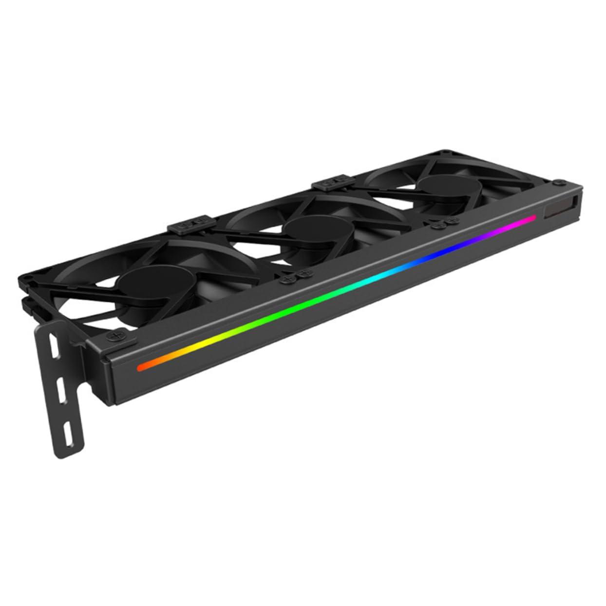 Uonlytech Uonlytech Graphics Card Cooler Small Cooling Fan Video Cooling Fan Case Fan Video Card Cooler Computer Case Part Cooler for Graphic Fans That Blow Cold Cooler Black Abs