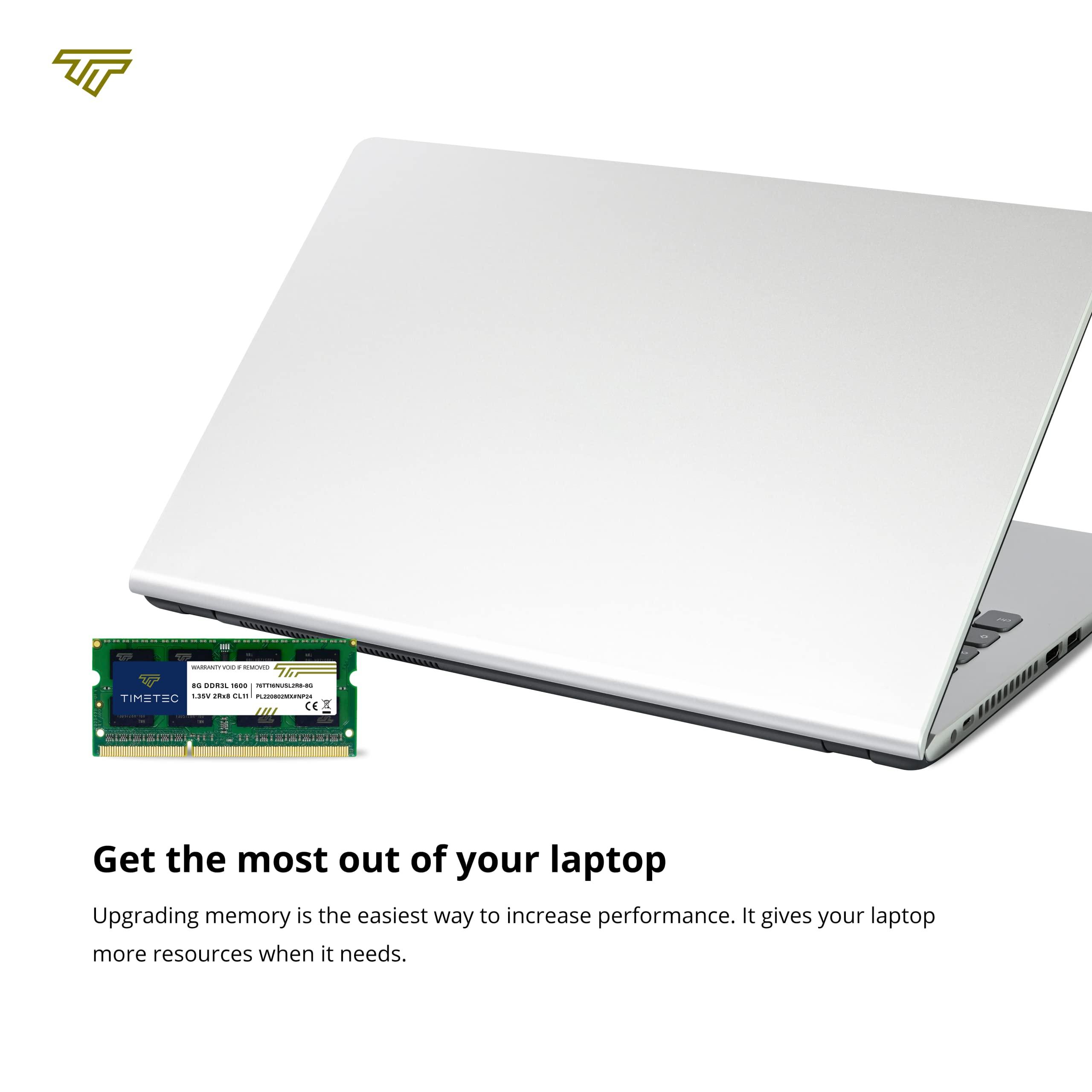 Timetec Timetec 32GB KIT(4x8GB) DDR3L / DDR3 1600MHz (DDR3L-1600) PC3L-12800 / PC3-12800 Non-ECC Unbuffered 1.35V/1.5V CL11 2Rx8 Dual Rank 204 Pin SODIMM Laptop Notebook PC Computer Memory RAM Module Upgrade
