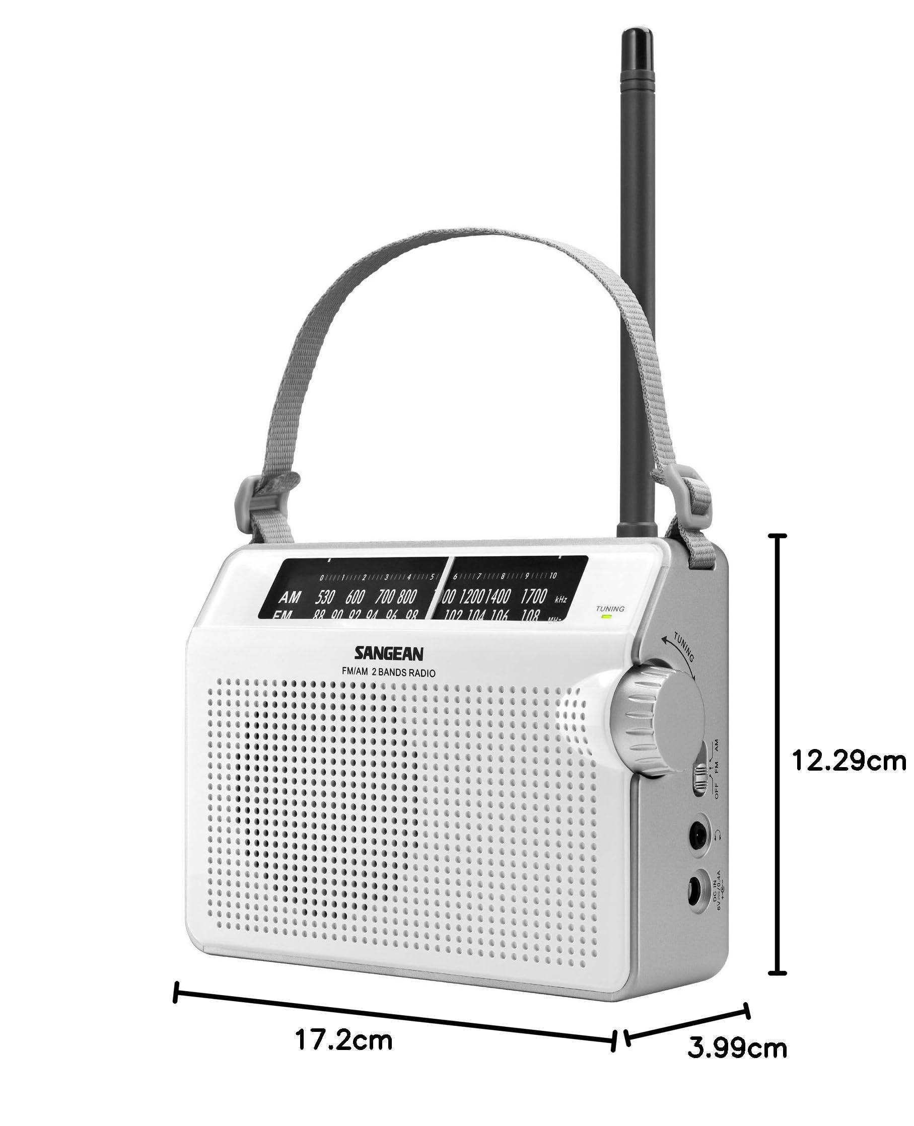 Sangean Sangean PR-D6WH AM/FM Compact Analog Portable Radio
