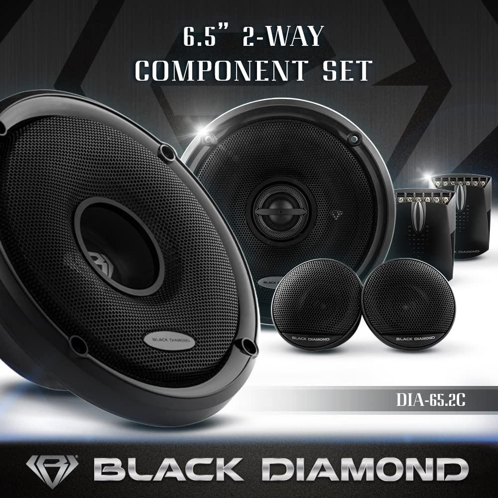 BLACK DIAMOND BLACK DIAMOND DIA-65.2C 6.5\" 2-Way Component System Speaker - 120 Watts, 4 Ohms - Clarity Unparalled by Other Speakers in Their Class (2 Speakers)