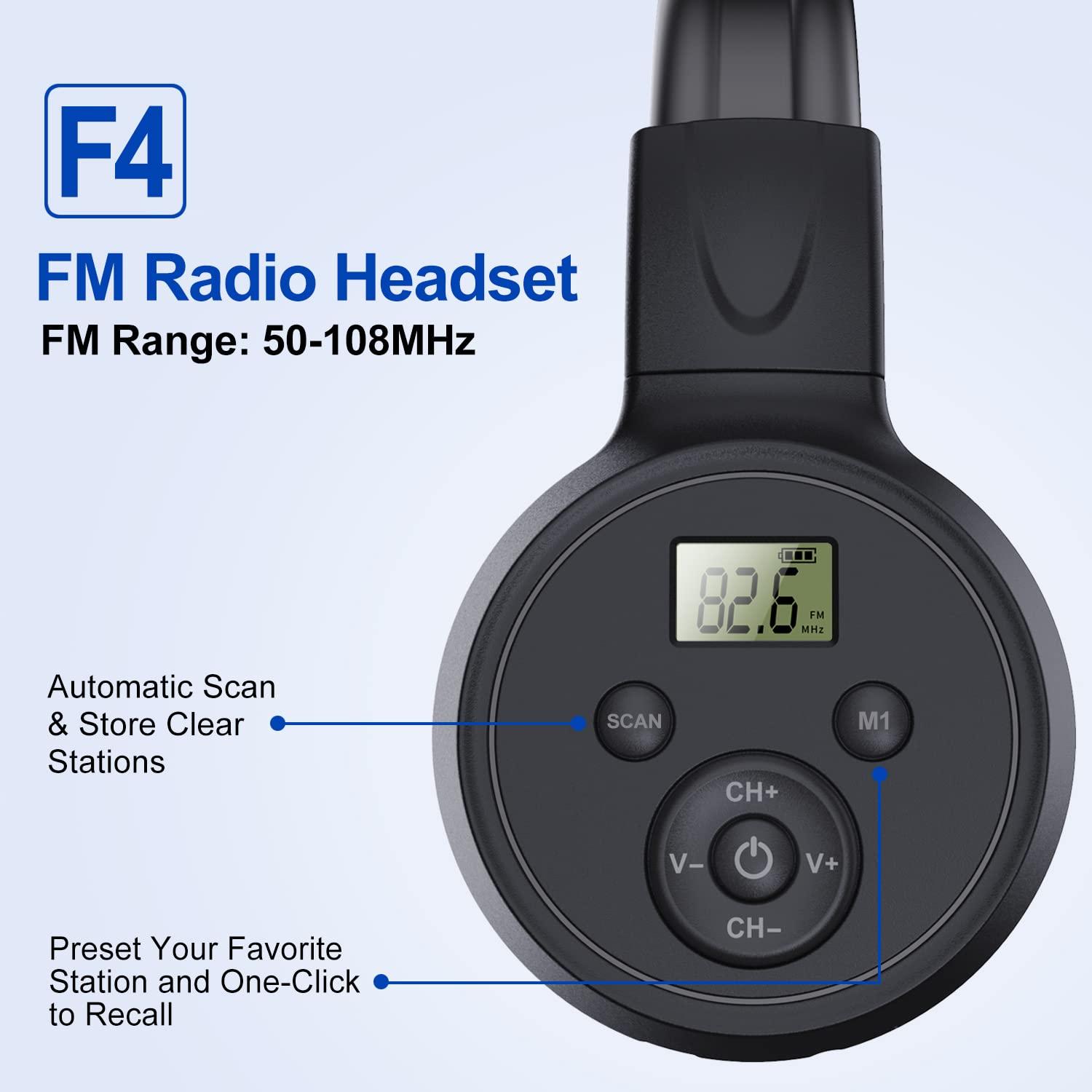 kamapulo Rechargeable & Portable FM Radio Headphones with Best Reception (X5+ F4)