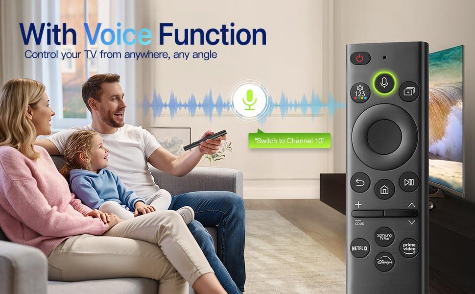 Amtone Replacement Voice Smart TV Remote for Samsung 2021 QLED 4K 8K Series Smart TV Q60A Q70A Q80A QN90A QN800A QN85A The Frame QLED 4K Smart TV Series (BN59-01385A No Solar Version)