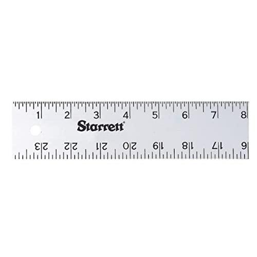 Starrett Starrett Straight Edge Aluminum Rule - Ideal for Schools, Shops, Metal Workers and Wood Workers - 24" Length, 2" Width, .081" Thickness, 1/8", 1/16" English - ASE-24