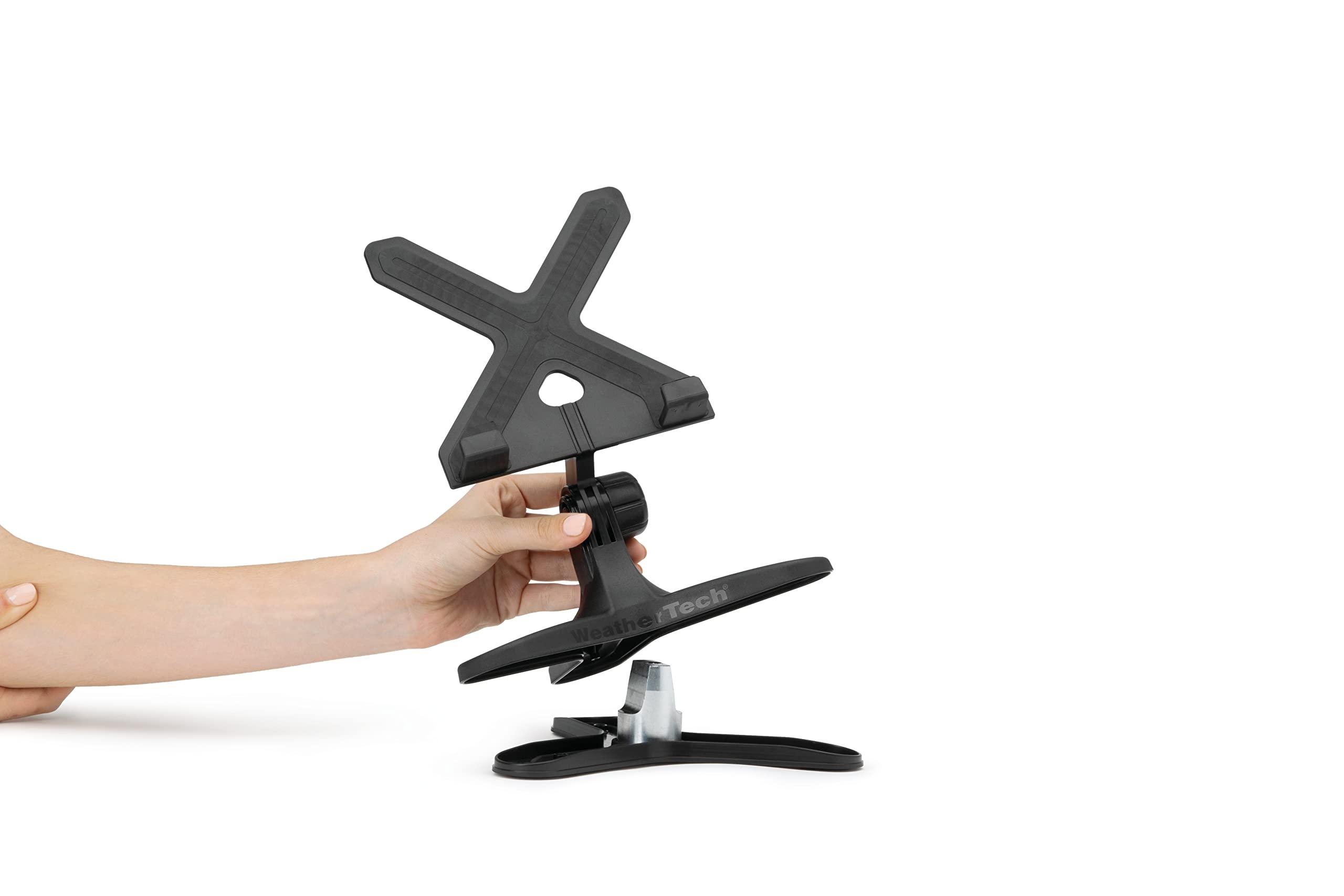 WeatherTech WeatherTech TabletHolder (Black/Red) with Red Billet Knobs - Tablet Holder for Desktop, Tabletop or Kitchen Counter Top Non Slip Multi Surface Holder