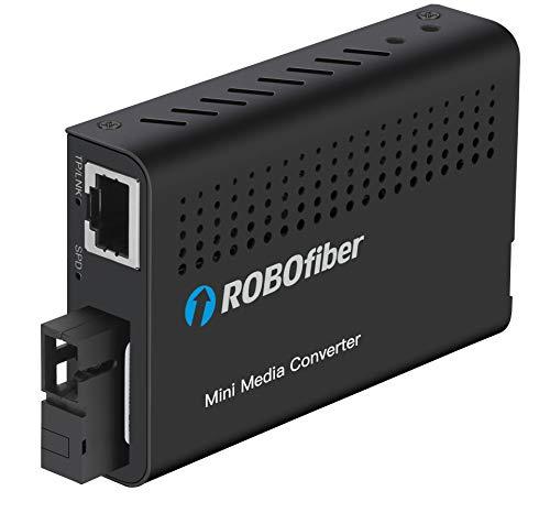 ROBOfiber LFC-100-SC20A Fast Ethernet to BiDi WDM SC, 20Km, T:1310/R:1550nm singlemode Single Strand Fiber Media Converter, LFP and DIP sw Settings