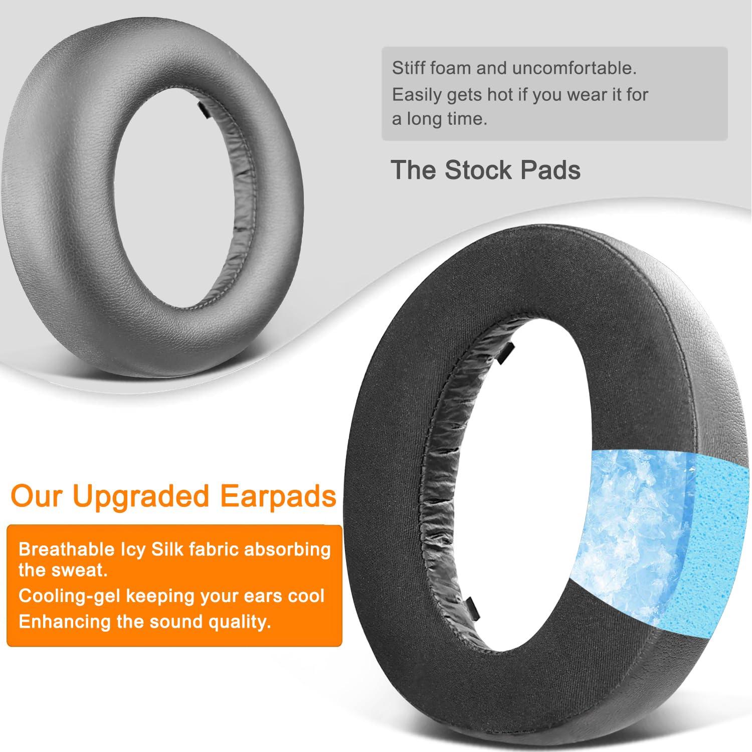 SOULWIT SOULWIT Replacement Earpads for Sony New Gold Wireless PlayStation PS4 (2018 Version) Headset, Ear Pads Cushions with High-Density Foam (CUHYA-0080 CG Black)