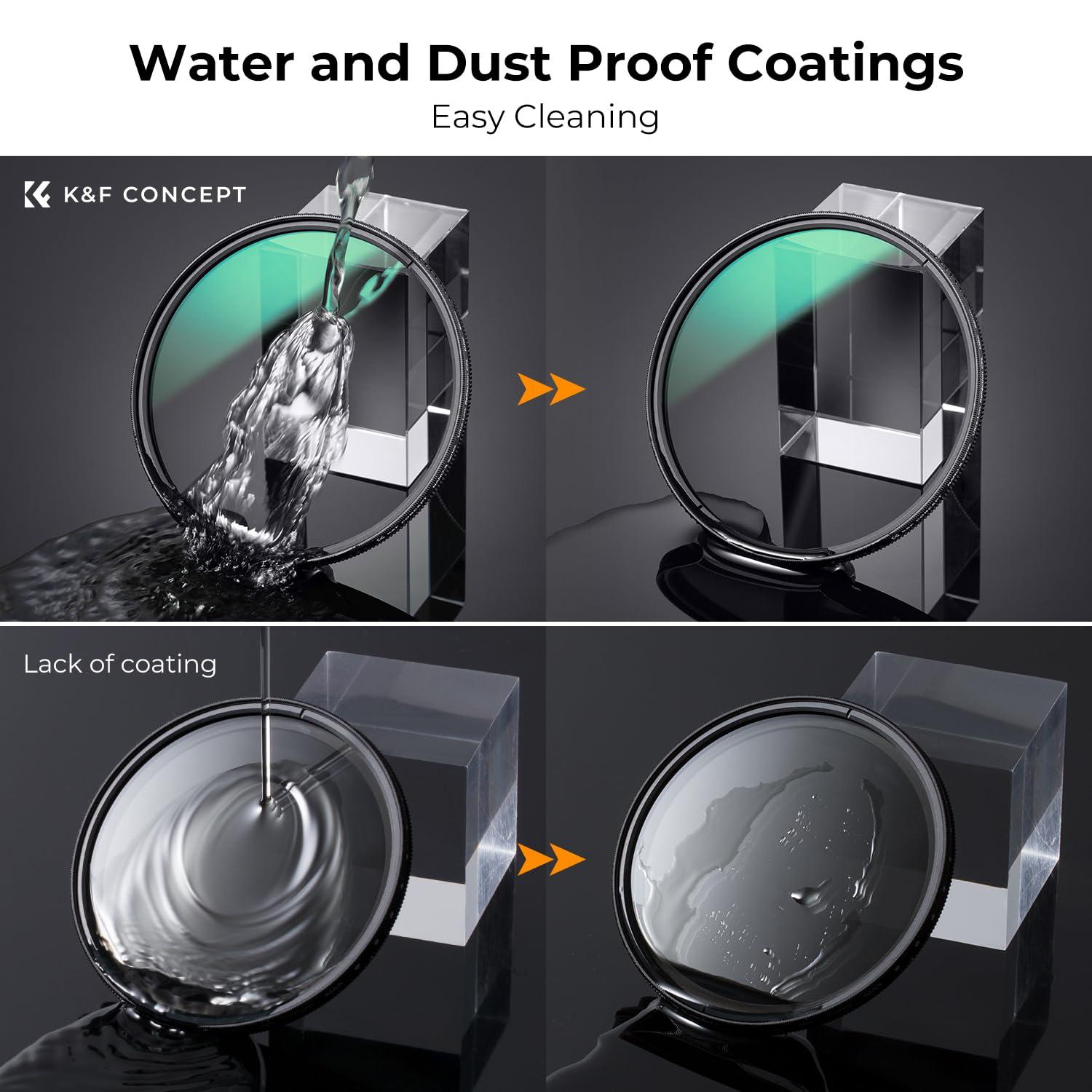 K&F Concept K&F Concept 37mm Ultra-Low Reflectivity Circular Polarizers Filter 28 Multi-Layer Coatings Ultra-Slim High Definition Polarizing Camera Lens Filter (Nano-X Series)