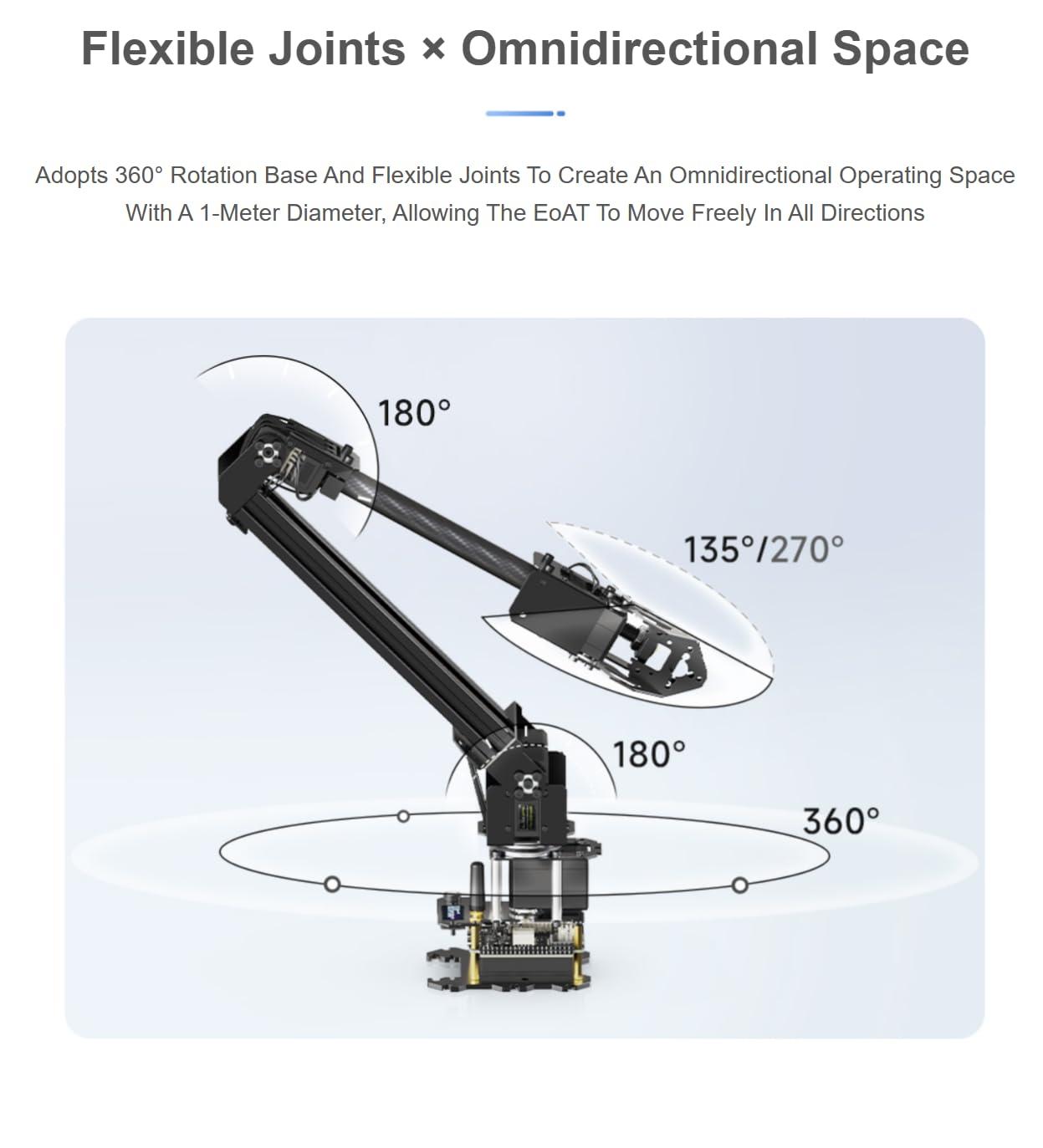 TUOPUONE High-Torque Serial Bus Servo Desktop Robotic Arm Kit Based On ESP32 4-DOF Supports Flexible Expansion and Secondary Development