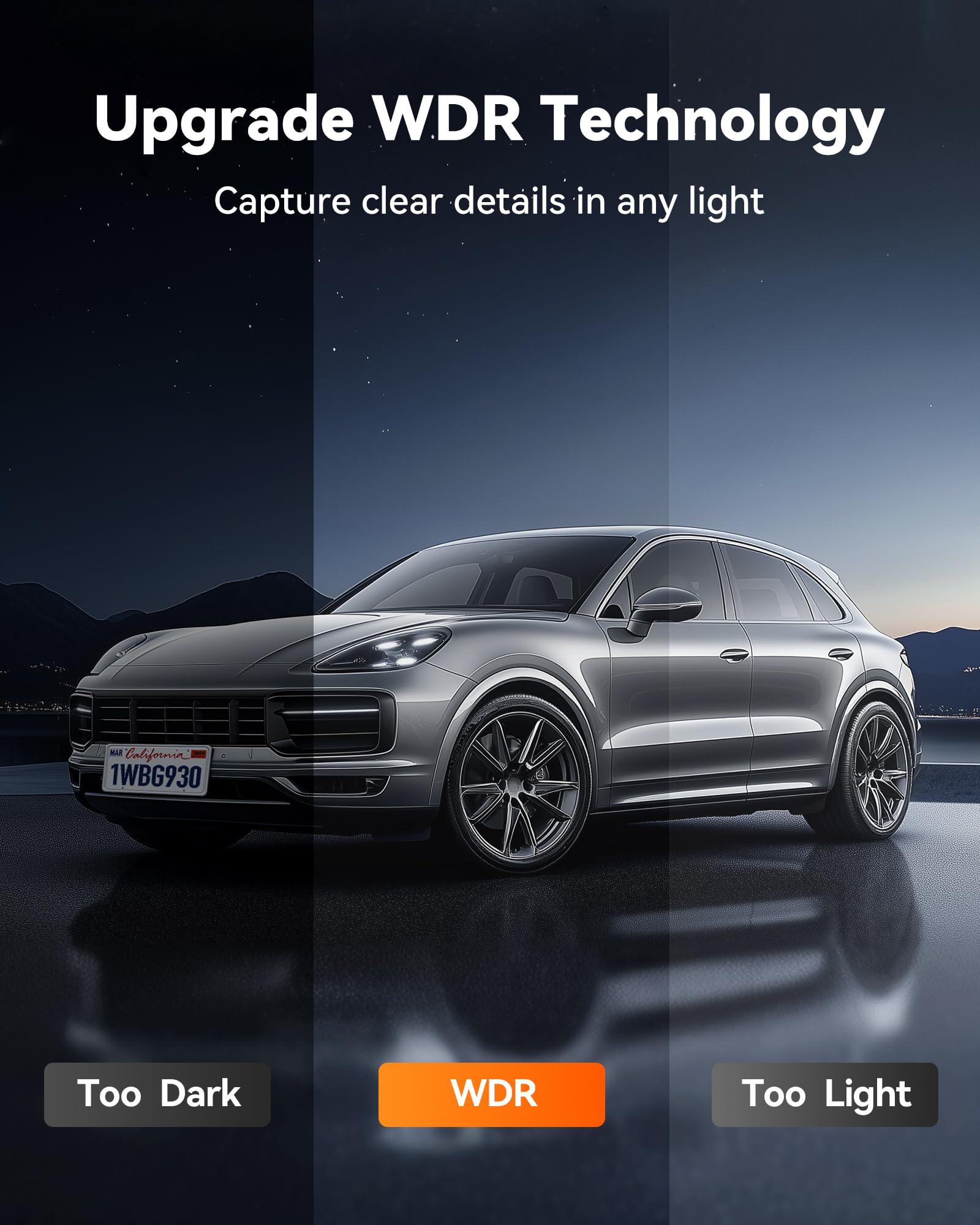 WOLFBOX WOLFBOX G930 10'' Rear View Mirror Camera with 5.8GHz WiFi, 4K Dash Cam Front and Rear with WDR, Touch Screen Rearview Mirror Backup Camera, Parking Monitor, Reverse Assist, Includes 64GB Card & GPS