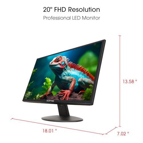 Sceptre Sceptre 20\" 1600x900 75Hz Ultra Thin LED Monitor 2x HDMI VGA Built-in Speakers, Machine Black Wide Viewing Angle 170 (Horizontal) / 160 (Vertical)