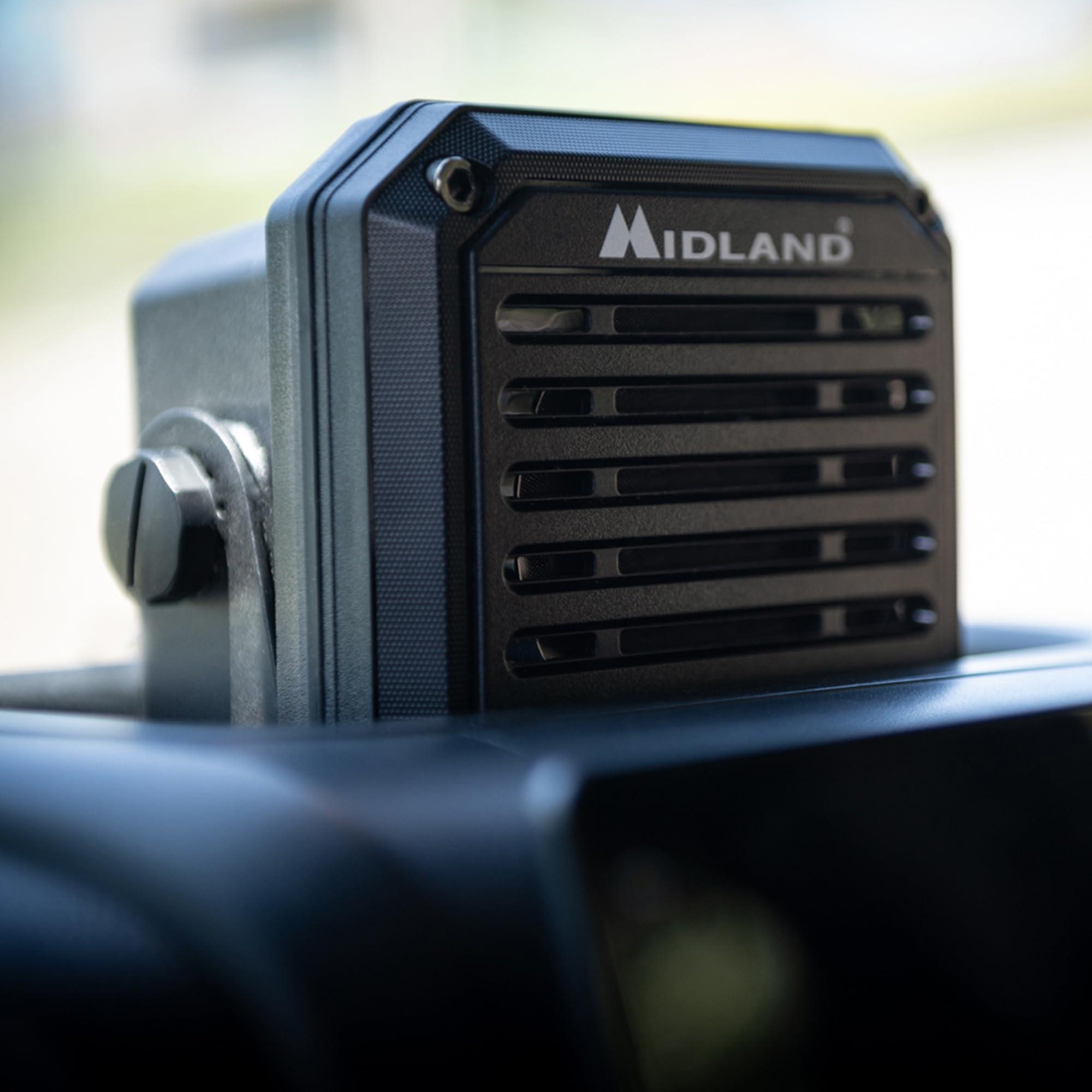 Midland Midland SPK200 - Amplified External Speaker with AI Noise Cancellation, 20 Watts of Power, 8 OHMS Dynamic Sound, IP67 Waterproof (Ultimate)