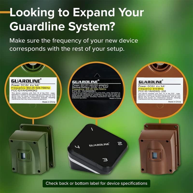 Guardline Guardline 500 Foot Range Wireless Driveway Alarm [1 Motion Detector Alarm Sensor & 1 Receiver] Weatherproof Outdoor Security Alert System for Home & Property