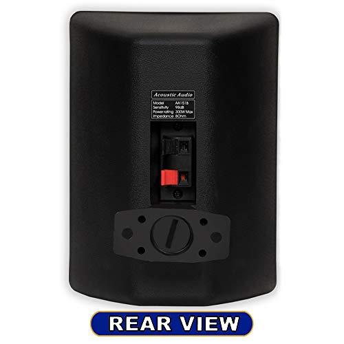 Acoustic Audio by Goldwood Acoustic Audio 151B Indoor Outdoor 2 Way Speakers 1800 Watt Black 3 Pair Pack 151B-3Pr