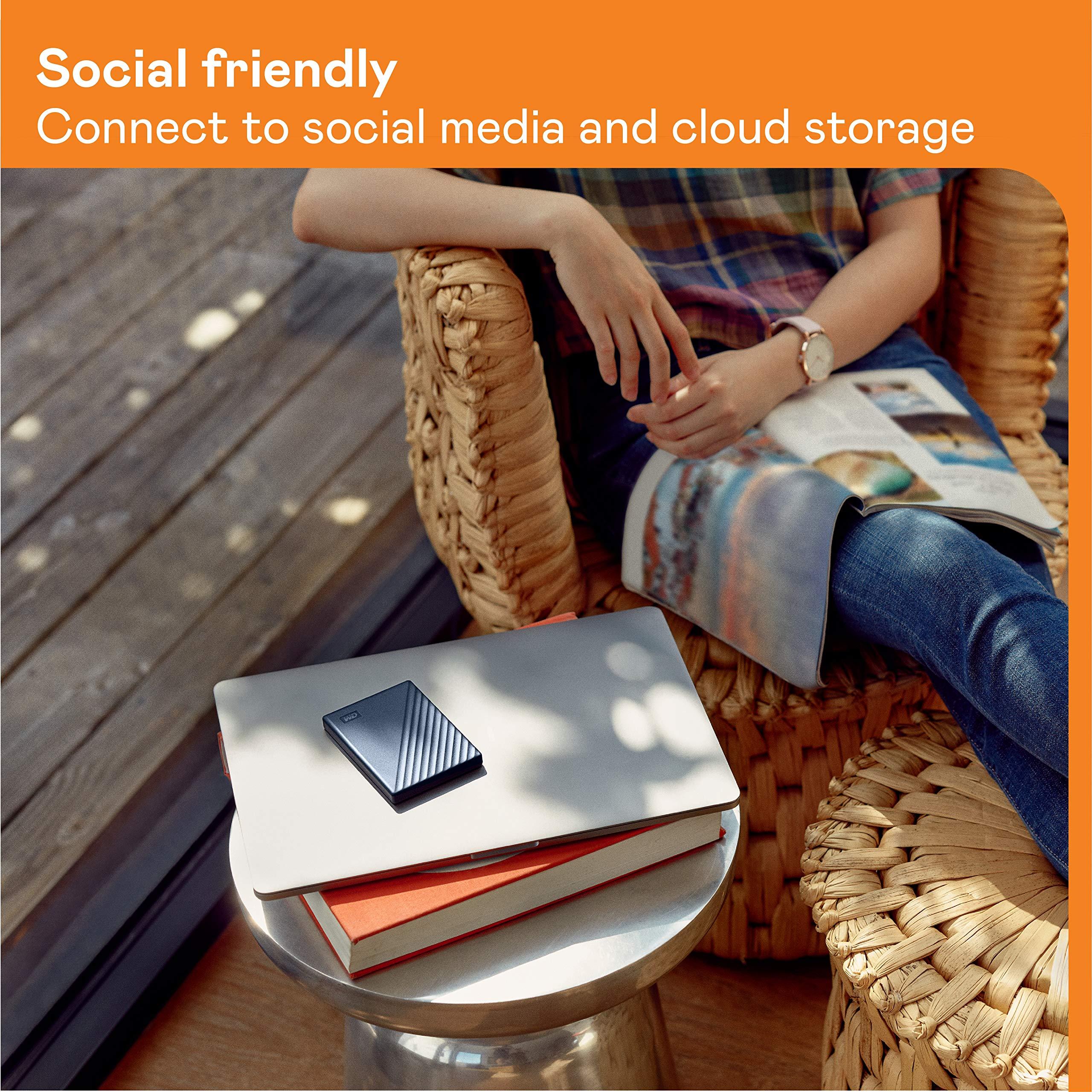 Western Digital WD My Passport for Mac 2TB External Hard Drive (Mobile Storage, USB-C Enabled, WD Discovery Software, Password Protection, Mac Compatible, Easy to Use) Midnight Blue