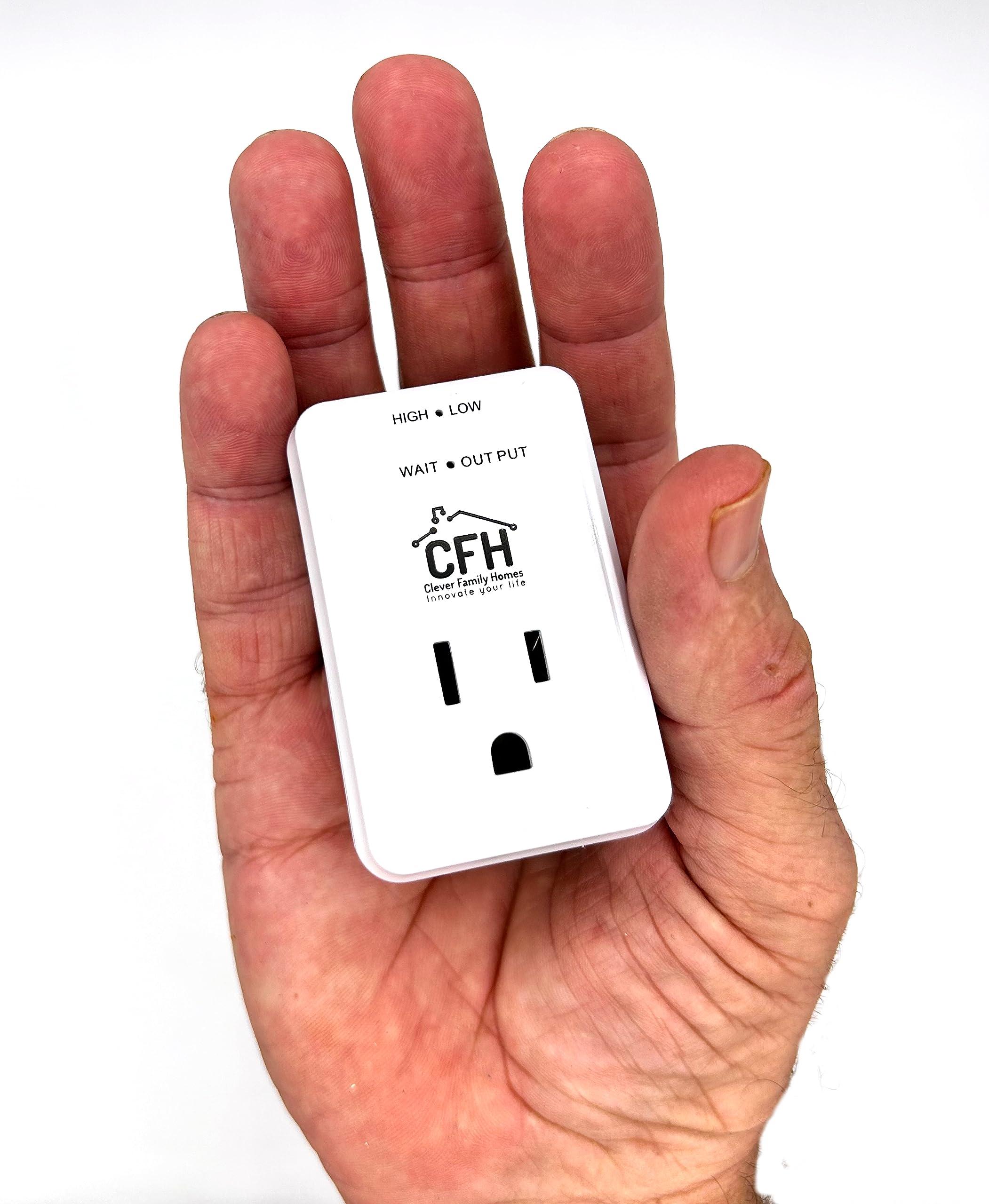 Clever Family Homes Mini 10-Amp 1200-Watt Surge Protector Smart Plug with Outlet Saver Power Cord