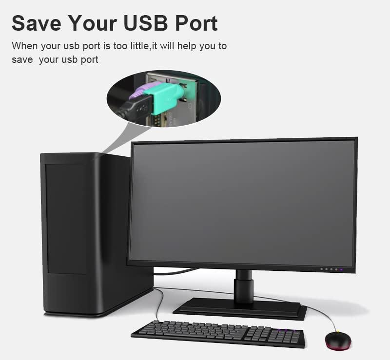 Oxsubor PS2 to USB Female,PS/2 Male Converter Changer Adapter for Wired Mouse 2pcs by Oxusbor(Notice:Can\'t Match All Motherboard,Have Matching Problem)