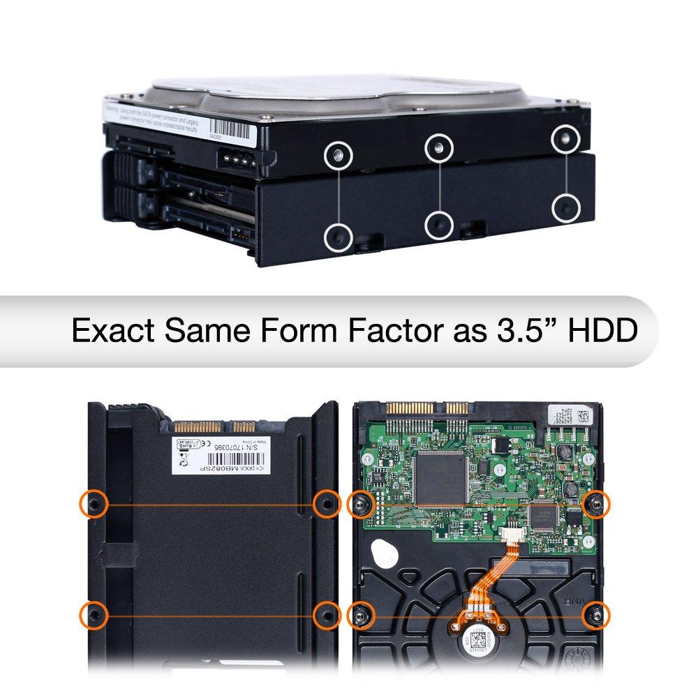 ICY DOCK ICY DOCK Tool-Less 2 Bay 2.5 Inch SSD to 3.5 Inch Dual Internal Hard Disk Drive Metal SSD Mounting Bracket | EZ-Fit PRO MB082SP