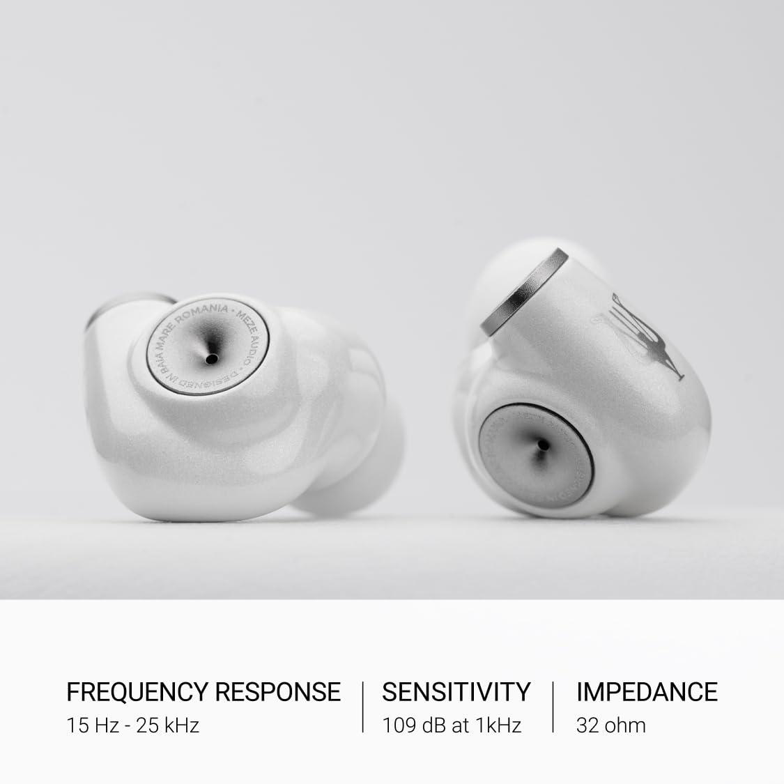 MEZE AUDIO MEZE AUDIO ALBA | Wired Earbuds in-Ear Monitor Headphones for Audiophiles | USB-C Adapter Included | Smartphone Compatible | Noise Isolating | Ergonomic Metal Chassis