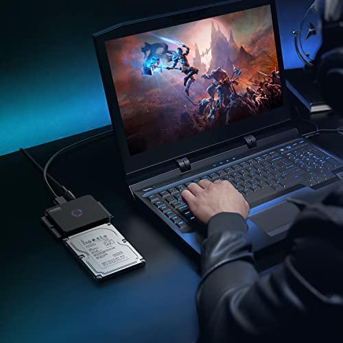 FIDECO FIDECO SATA/IDE to USB 3.0 Adapter, Hard Drive Adapter Cable Converter for Universal 2.5/3.5 Inch IDE HDD, 2.5 Inch SSD, 5.25-Inch DVD-ROM/CD-ROM/CD-RW/DVD-RW/DVD+R